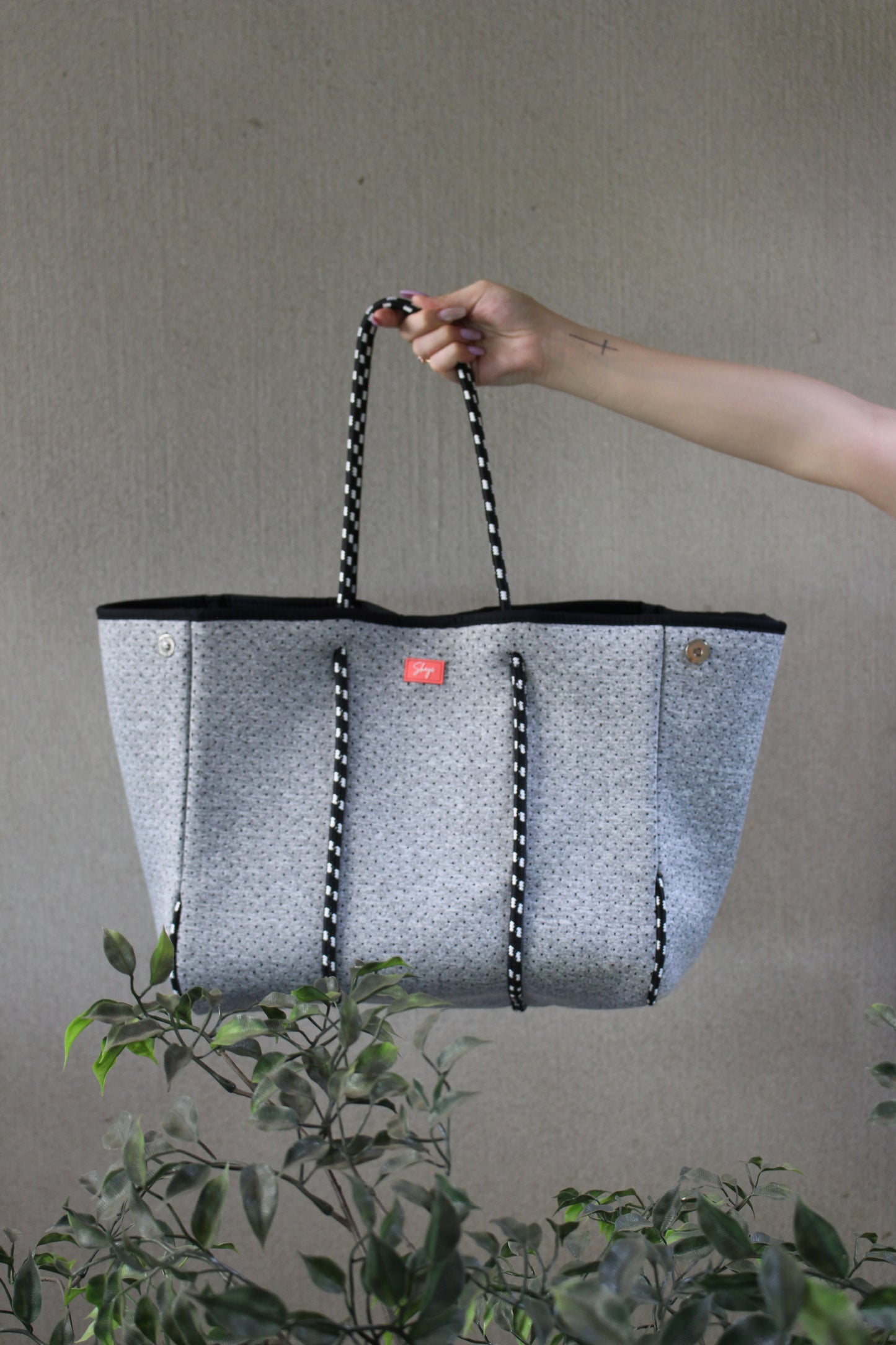 Light Grey Neoprene Tote Bag
